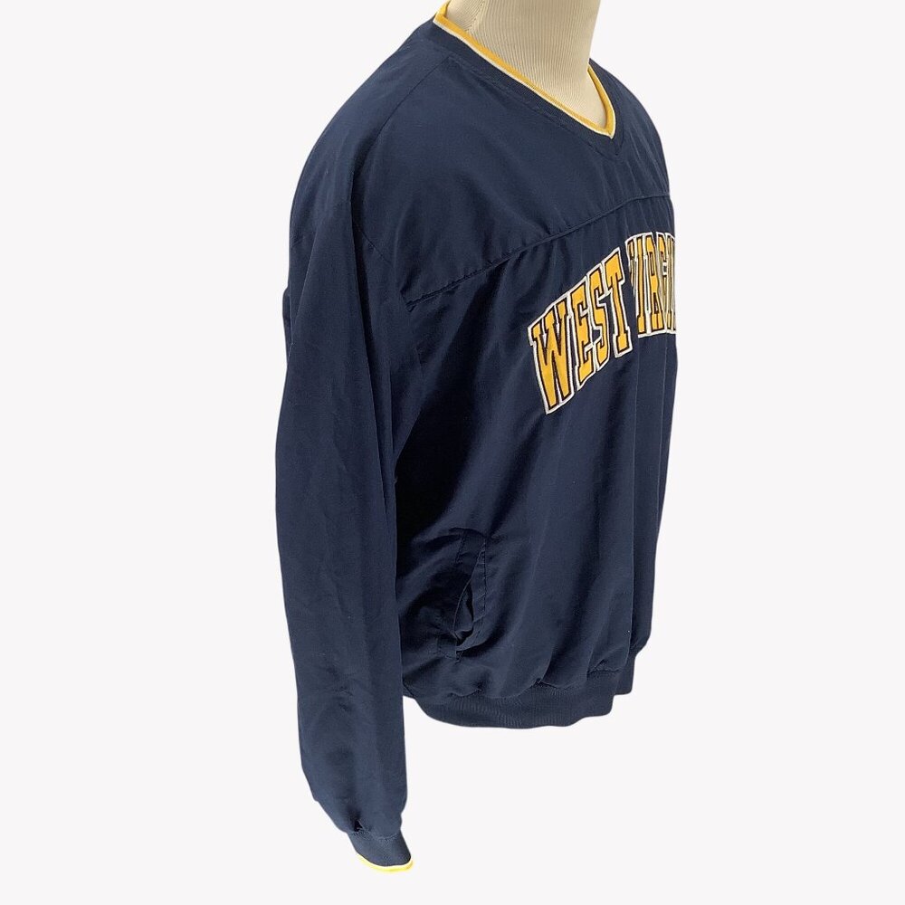 West Virginia Navy Blue Pullover Jacket XL Colosseum Athletics Polyester Lined - Picture 2 of 7